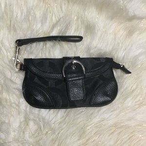 COACH Wristlet Clutch Purse Black
